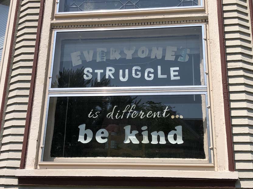 Be Kind window