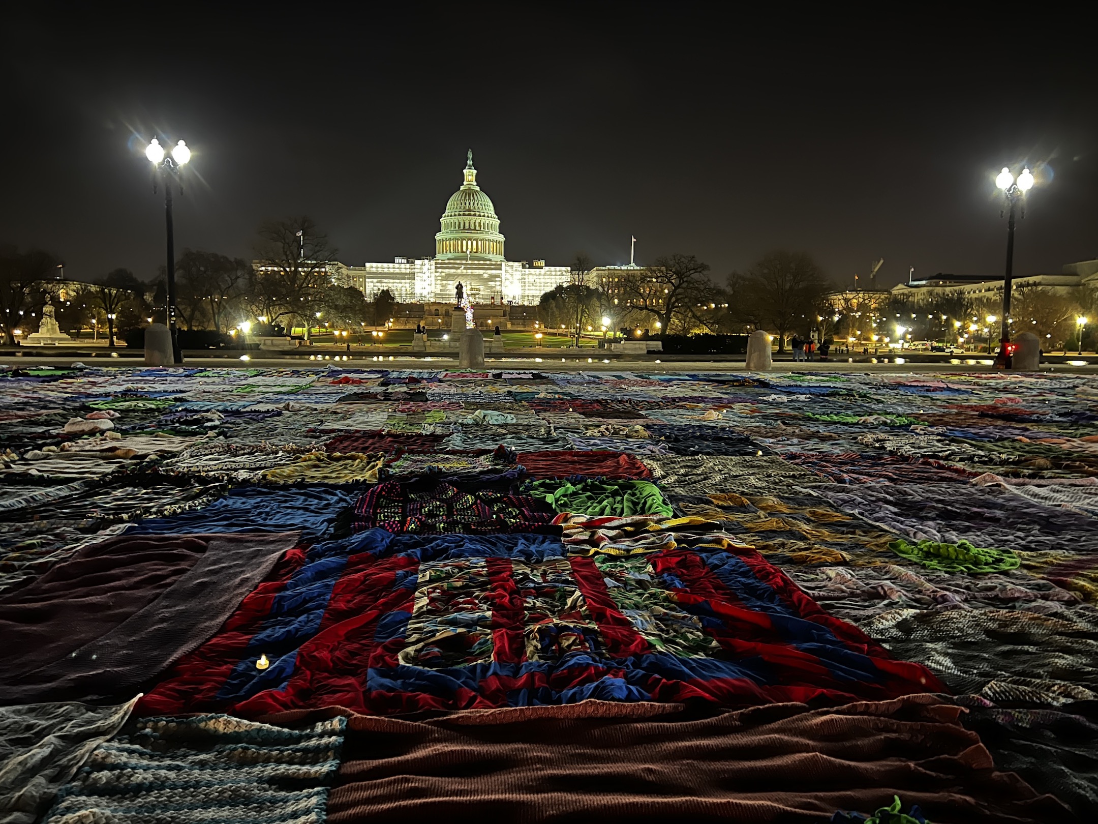 DC Blankets in front of US Capitol